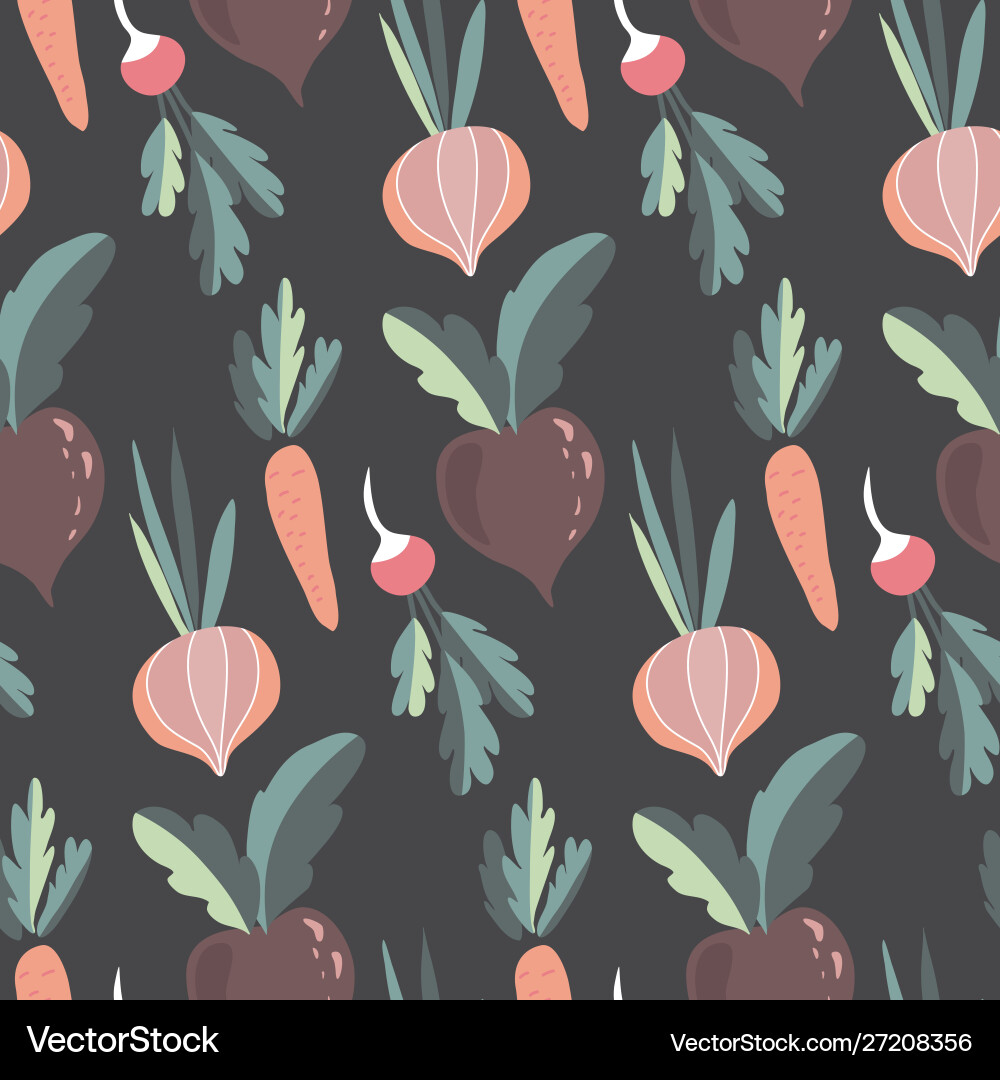 Seamless pattern with colorful fresh Seamless pattern with colorful fresh vector image