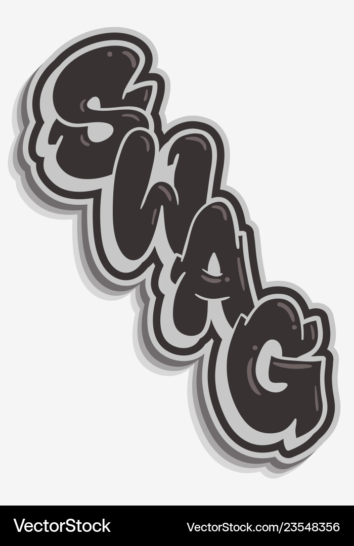 Swag label sign logo hand drawn lettering type vector image