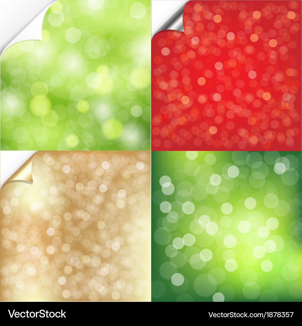 Bokeh background with corner set vector image