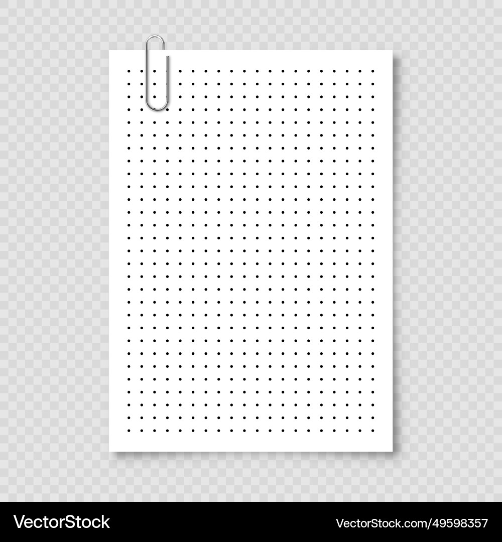 Dotted graph paper with grid polka dot pattern Dotted graph paper with grid polka dot pattern vector image
