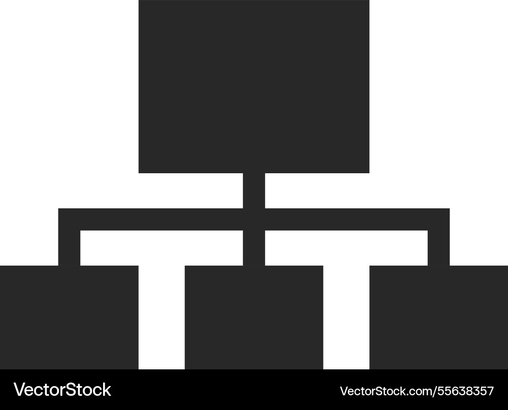 Hierarchy flat web icon concept vector image