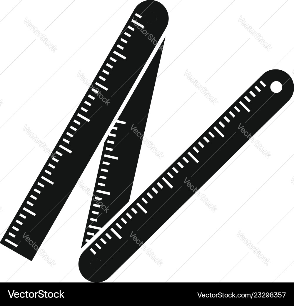 Measurement construct ruler icon simple style Measurement construct ruler icon simple style vector image
