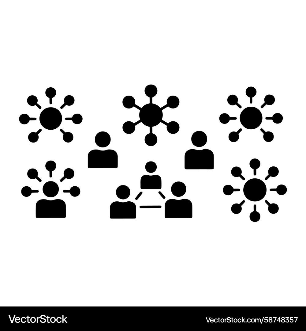 Network Connections & Team Structures Vector Image
