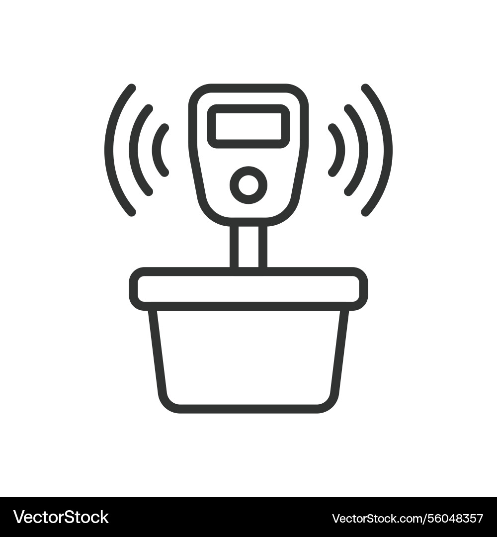 Soil sensor icon in line design vector image