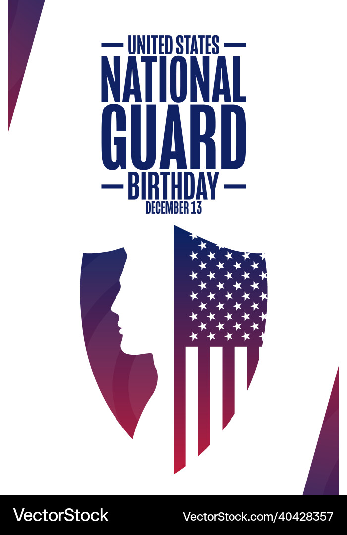 US National Guard Birthday - December 13 Vector Image