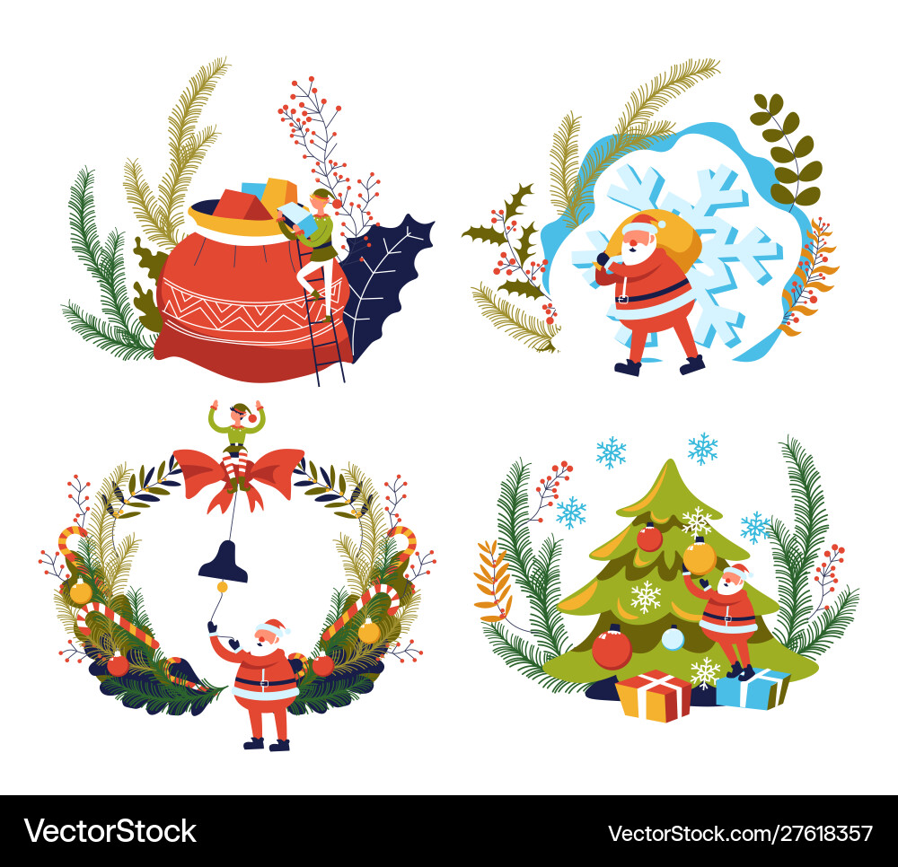 Weihnachten und neues Jahr santa claus Geschenke xmas Weihnachten und neues Jahr santa claus Geschenke xmas vektorbild