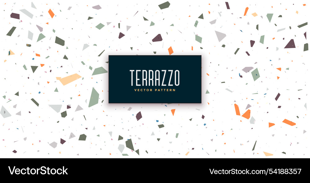 White floor terrazzo pattern background Royalty Free Vector