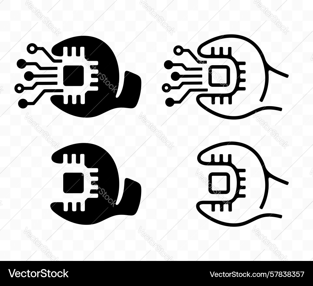 Wrench spanner processor and cpu graphic design vector image