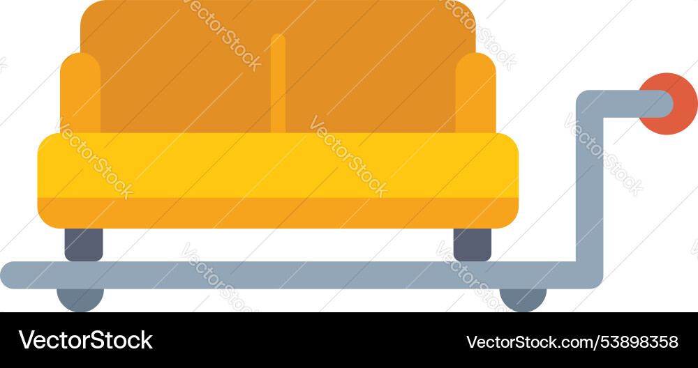 Delivery service is transporting sofa using a hand Delivery service is transporting sofa using a hand vector image