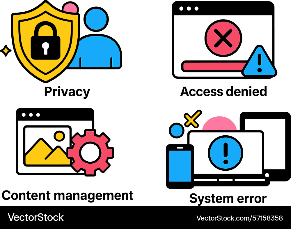 Privacy Navigation. Image Digital privacy access Royalty Free Vector Image
