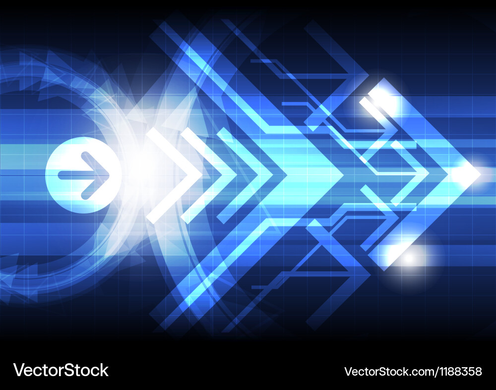 Dynamic Arrow Technology Background Vector Image