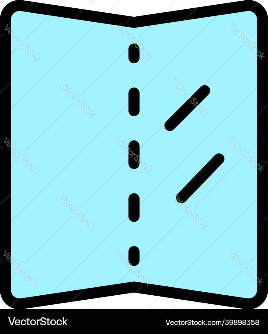 Folding display icon color outline Folding display icon color outline Vector Image