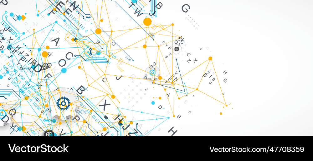 Abstract technology concept circuit board color Vector Image