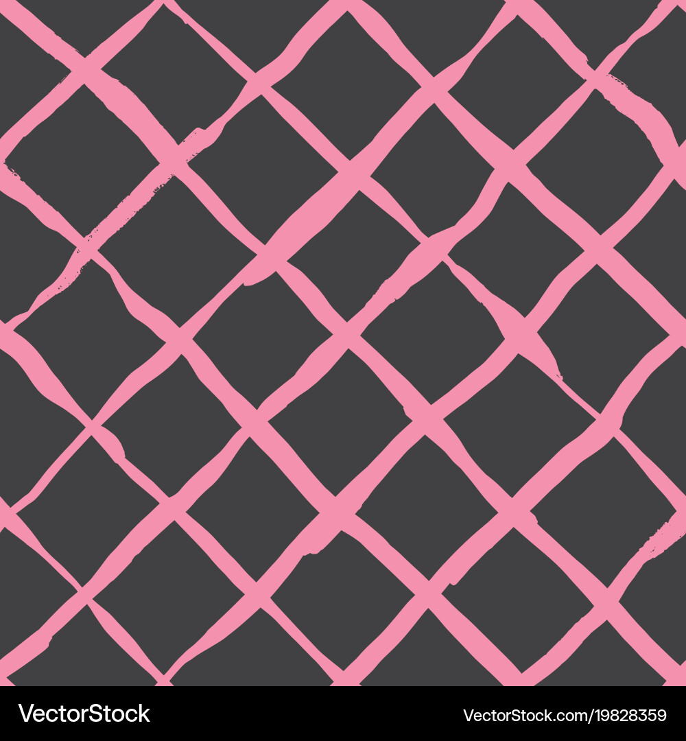Diagonal cross brush strokes seamless pattern vector image