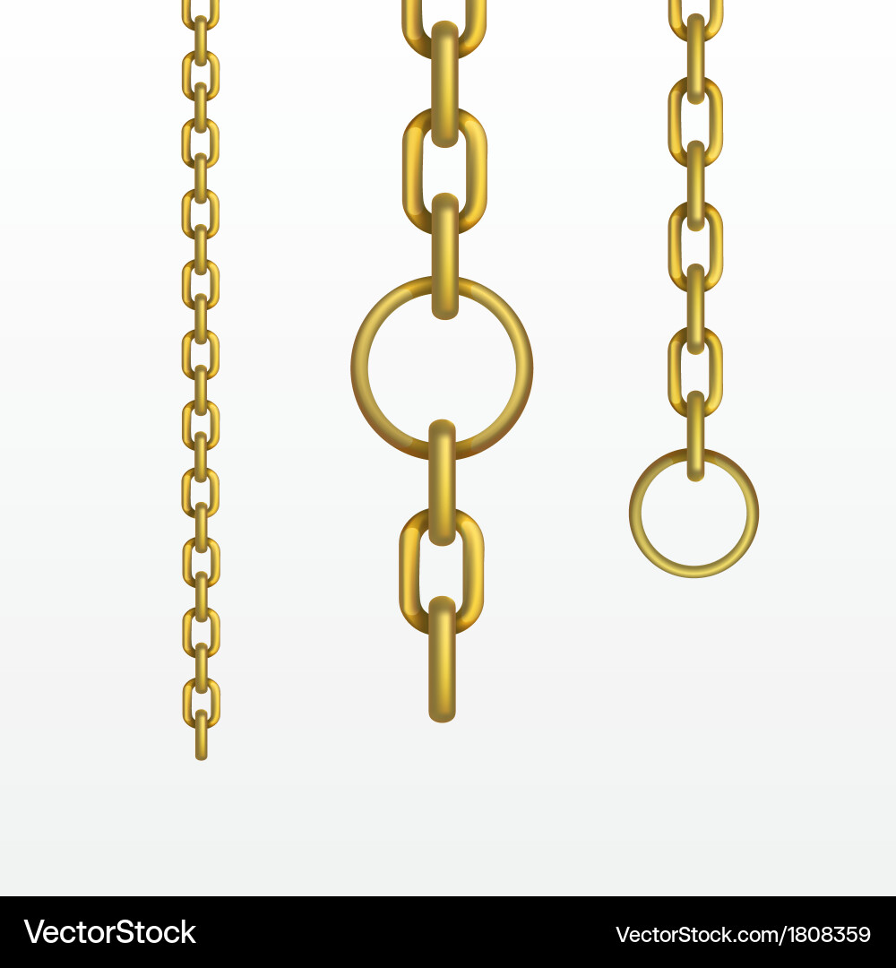 Gold chain Royalty Free Vector Image - VectorStock