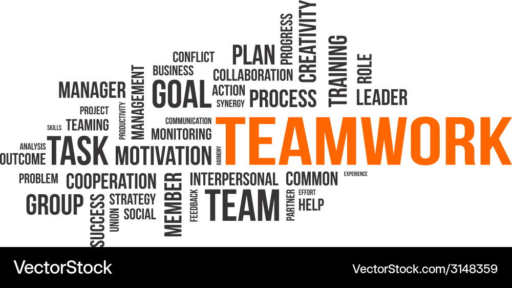 Teamwork Word Cloud Vektorbild