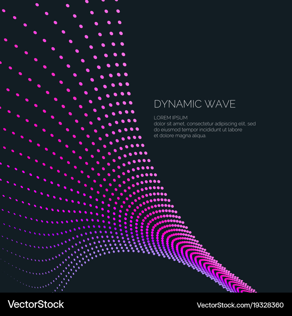 Bright abstract background with a dynamic waves Vector Image