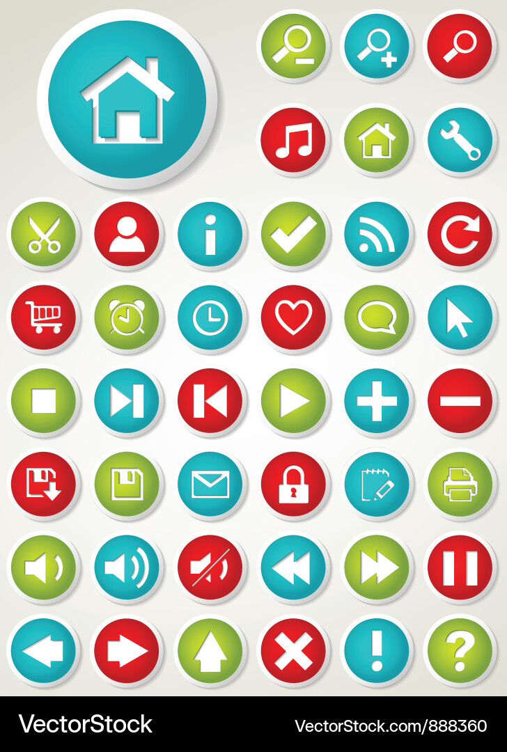 Colorful Web Buttons vector image