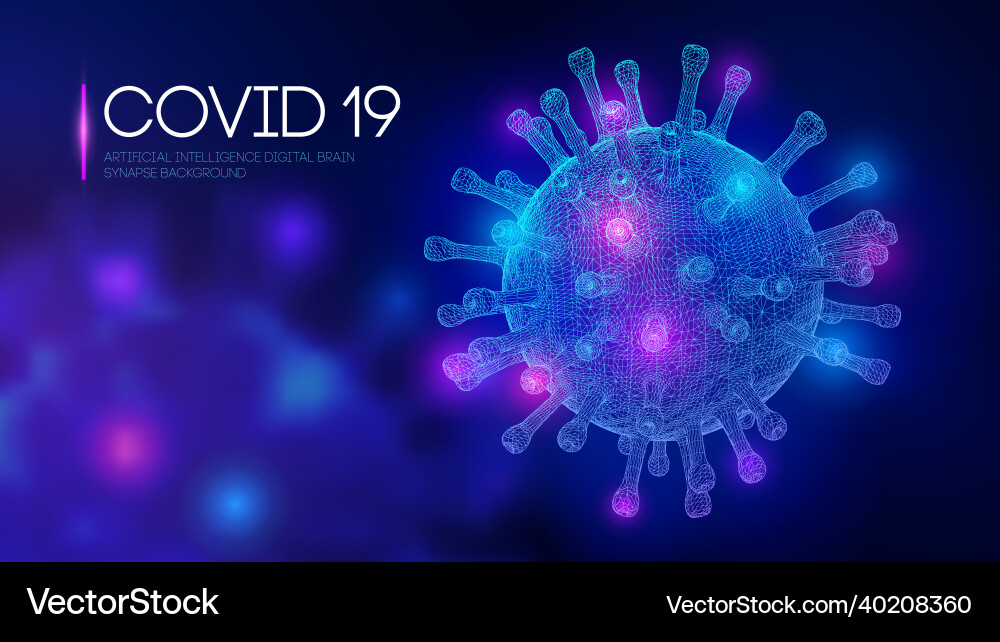 Covid19-19 3d Rendering des Virus Covid19-19 3d Rendering des Virus vektorbild