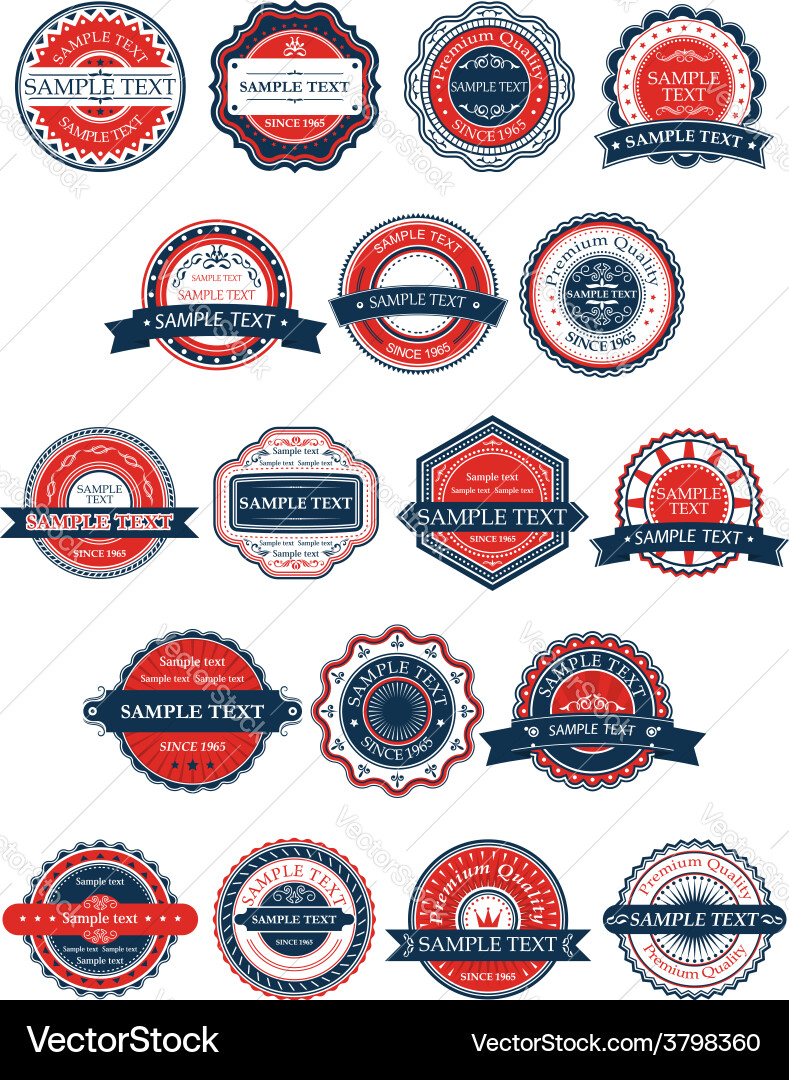 Retro Circular Badge Set vector image