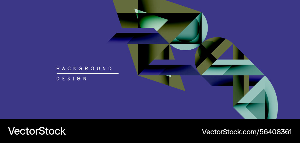 Abstract geometric shapes overlap creating Vector Image