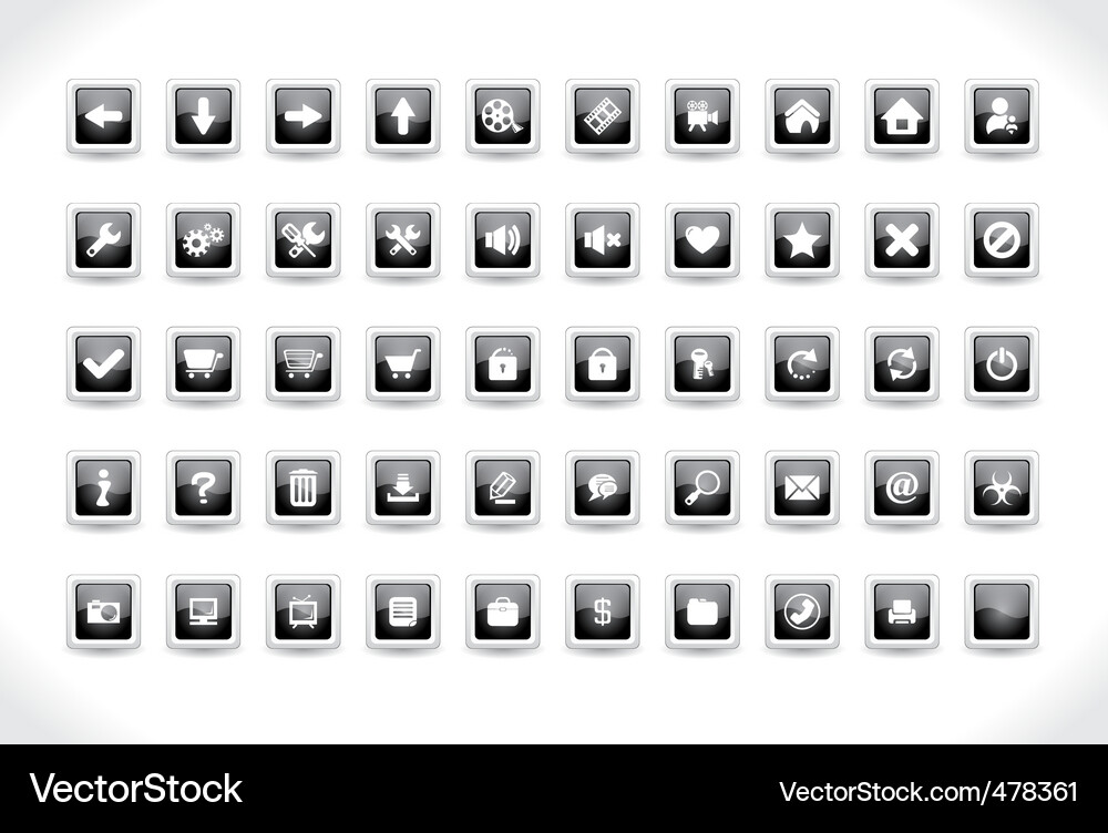 Buttons for websites Vector Image