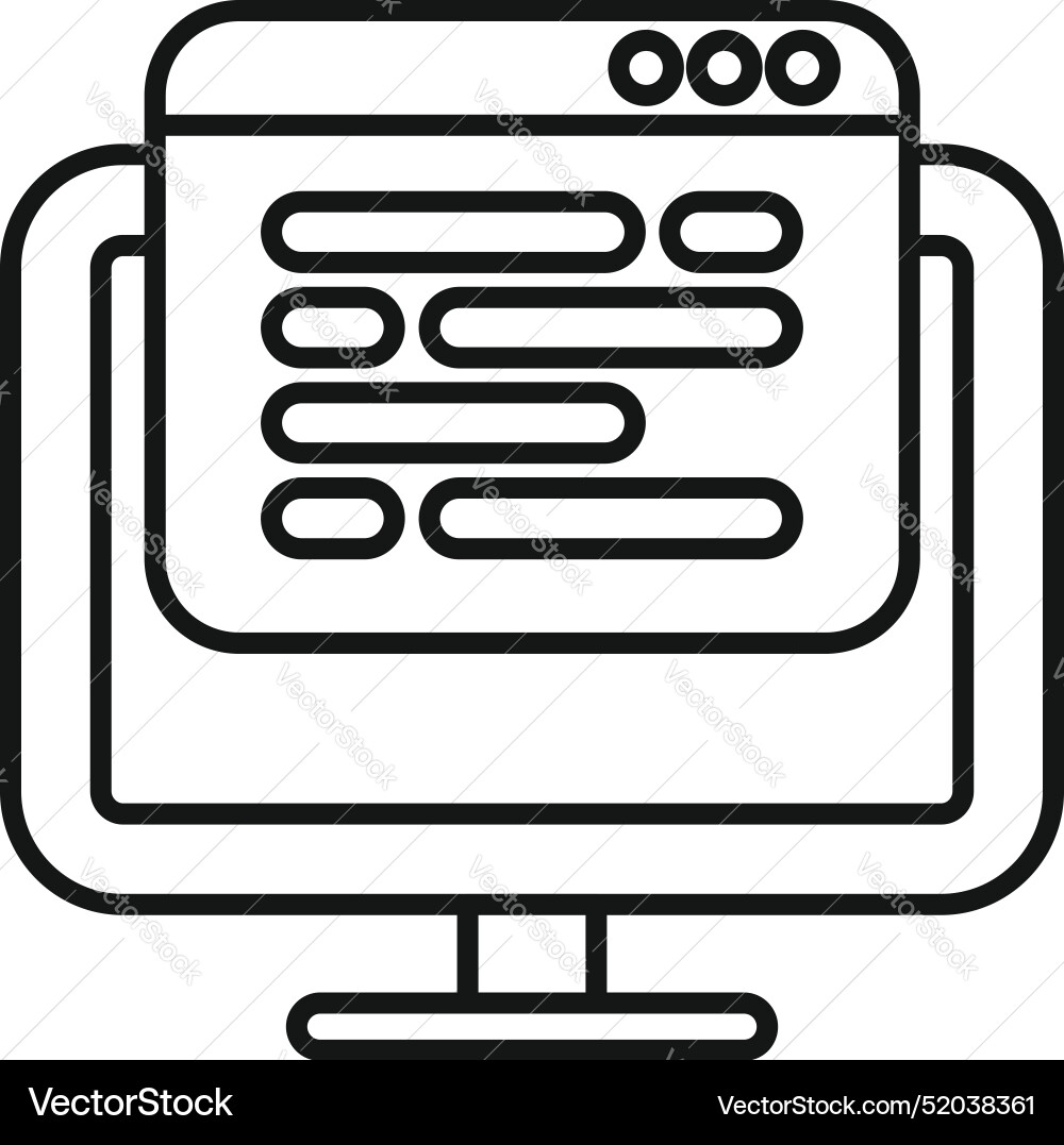 Computer-Anzeigecode auf Bildschirm-Programmierung Computer-Anzeigecode auf Bildschirm-Programmierung vektorbild