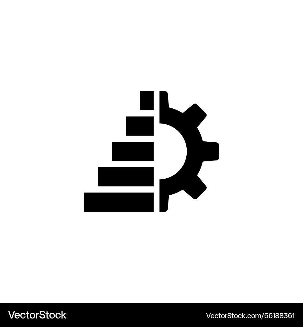 Gear icon with dynamic speed lines symbolizing Gear icon with dynamic speed lines symbolizing vector image