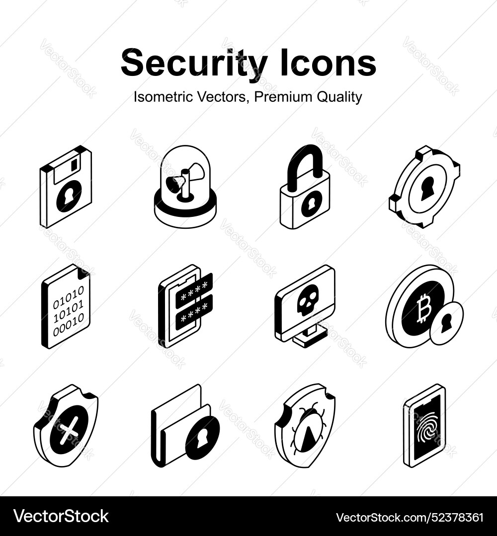 Get this visually appealing security icons Get this visually appealing security icons Vector Image