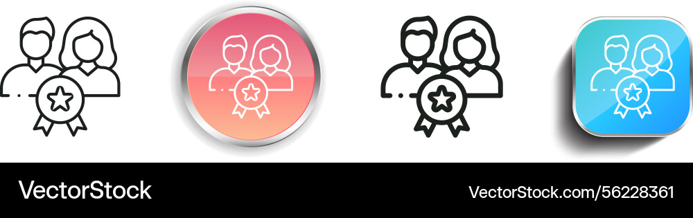 Membership icon thin linear regular and button Membership icon thin linear regular and button vector image