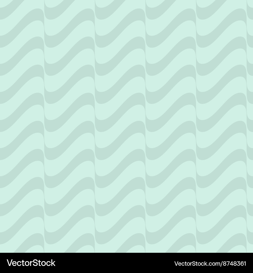 Mint Wavy Line Pattern vector image