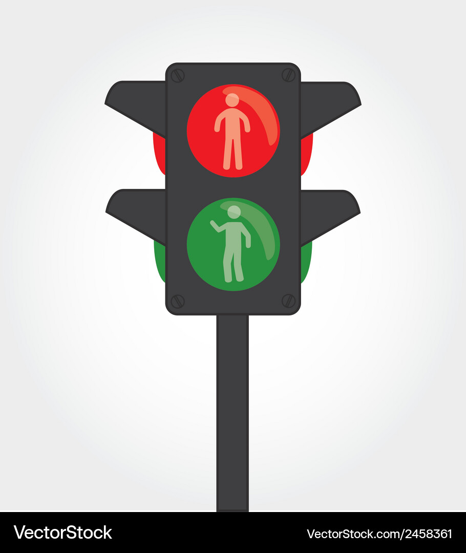 Semaphore design over white background Vector Image