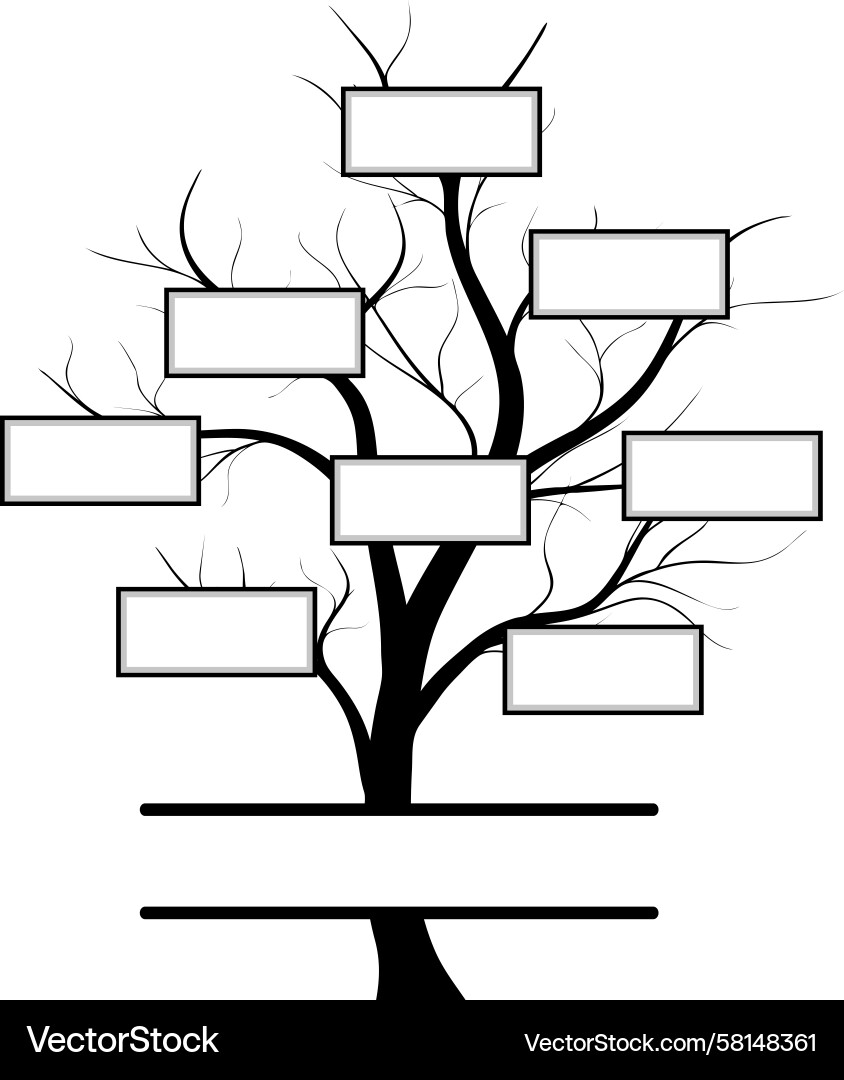 Tree with Frames Vector Image