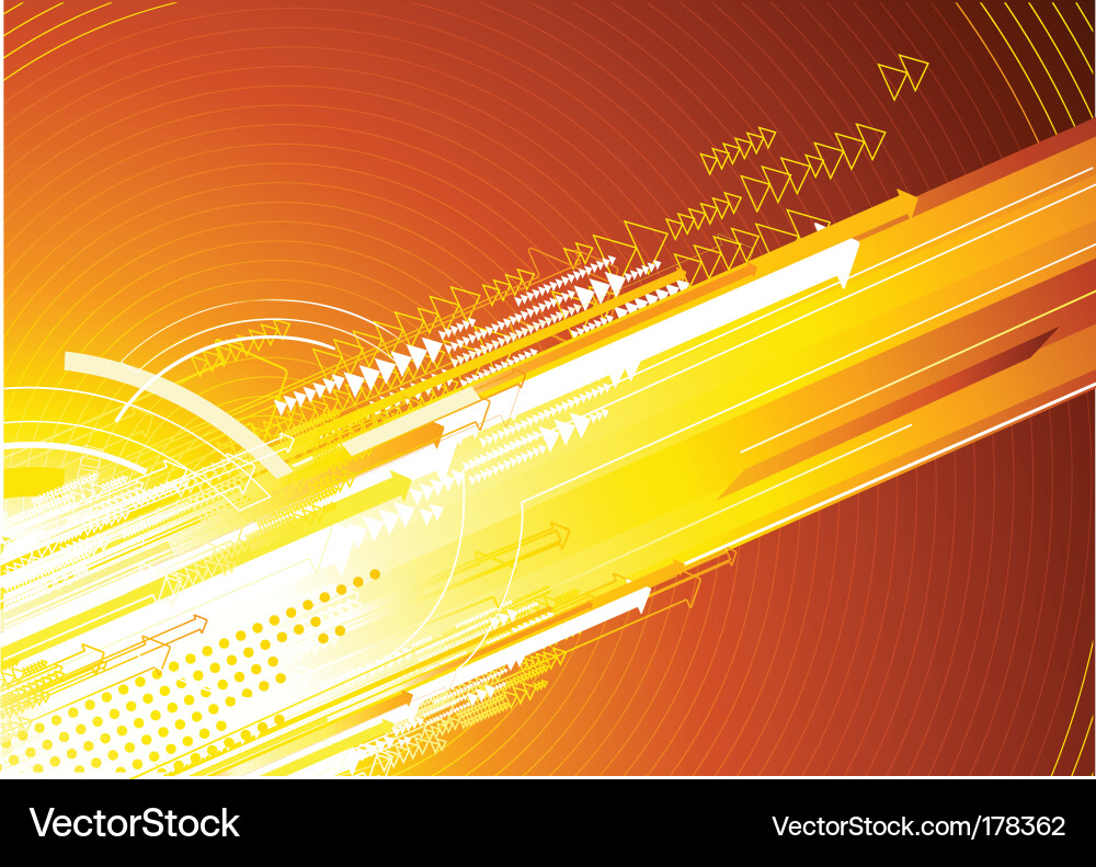 Dynamic Orange Tech Background Vector Image