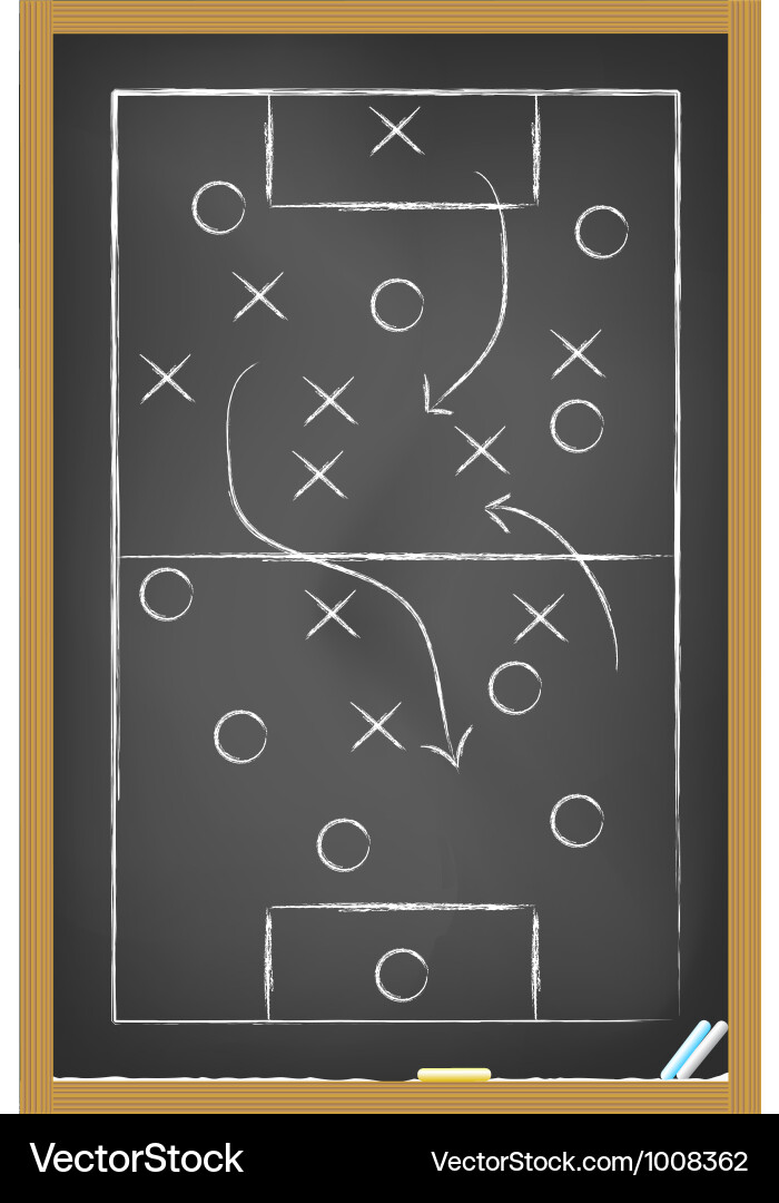Empty Chalkboard with Scribbles vector image