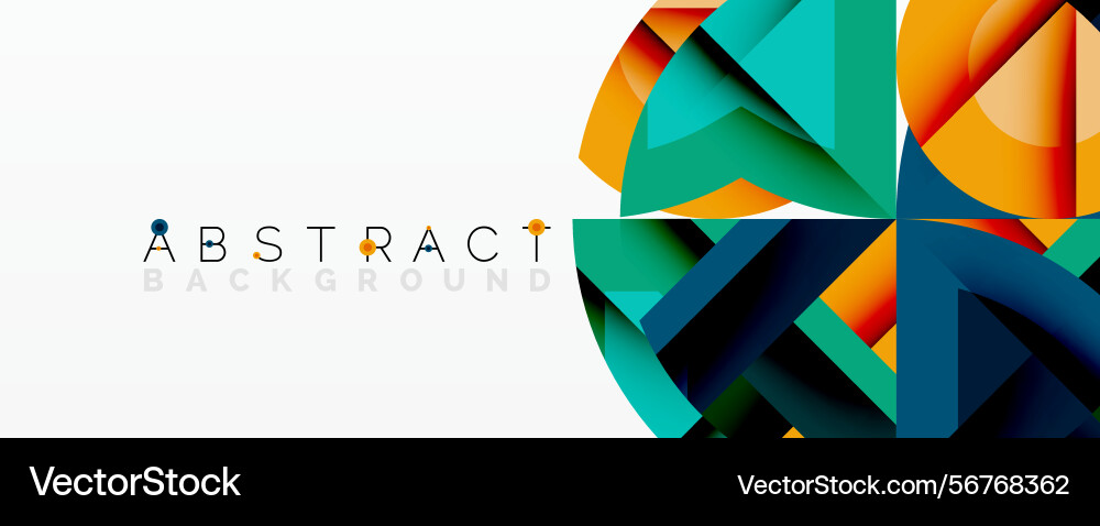 Geometric shapes overlap creating vibrant vector image