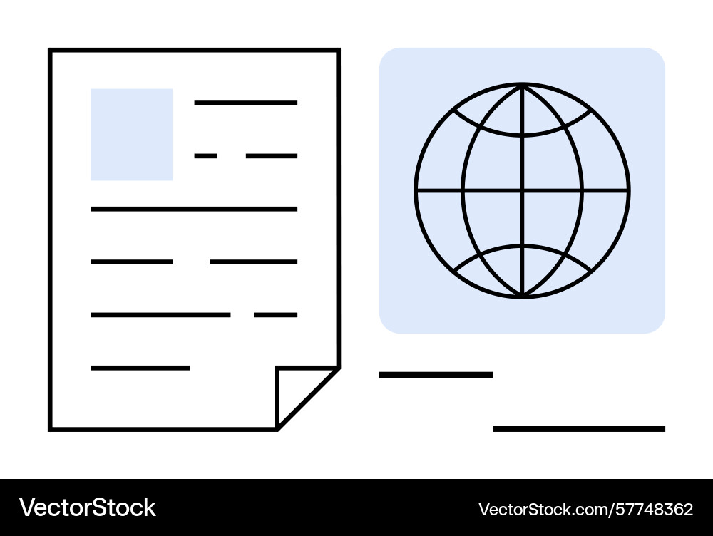 Global communication concept with document vector image