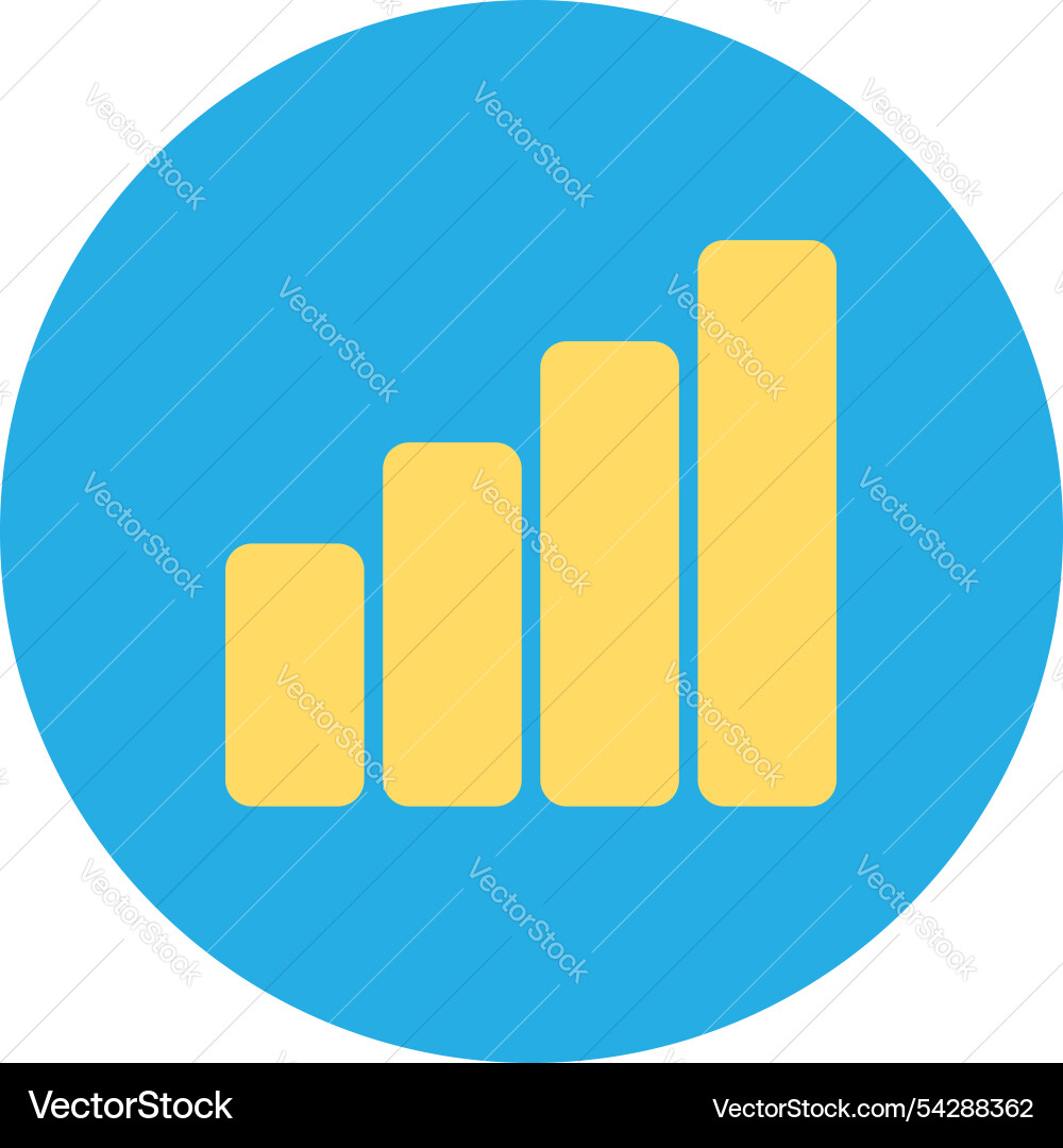 Signal level scale round sticker indicator Signal level scale round sticker indicator vector image