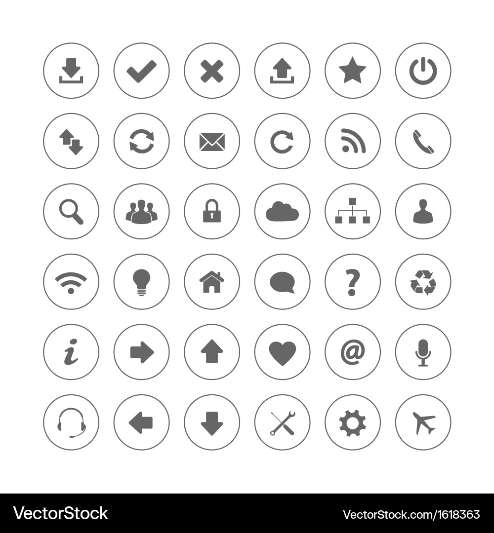 Flat Web Icons Collection vector image