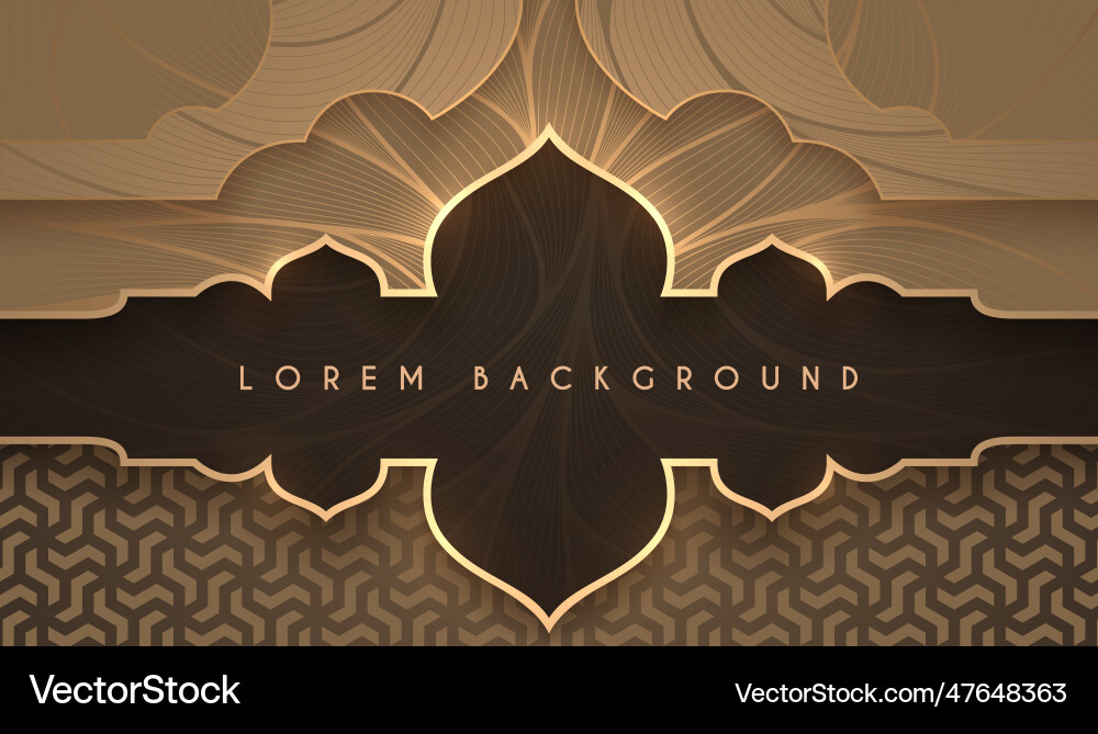 Golden frame template with patterns Golden frame template with patterns vector image