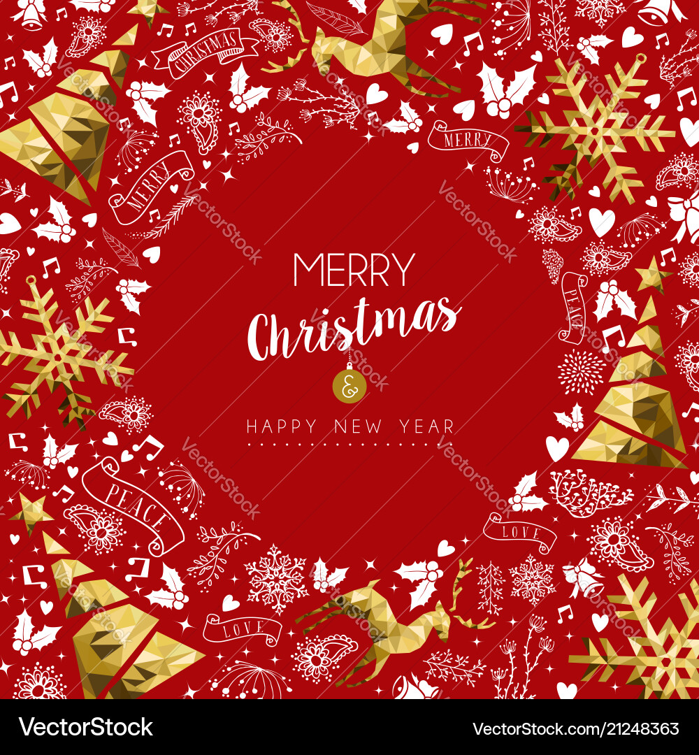 Merry christmas and new year greeting card Merry christmas and new year greeting card vector image