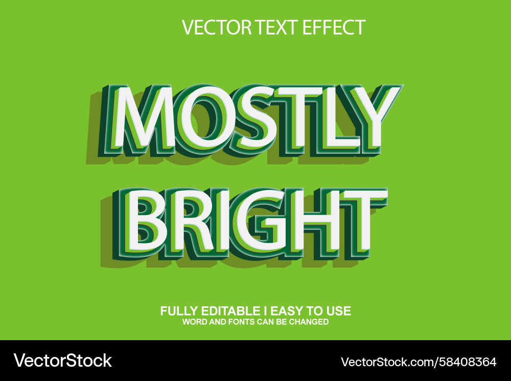 3D Text Effect - Editable Vector Image