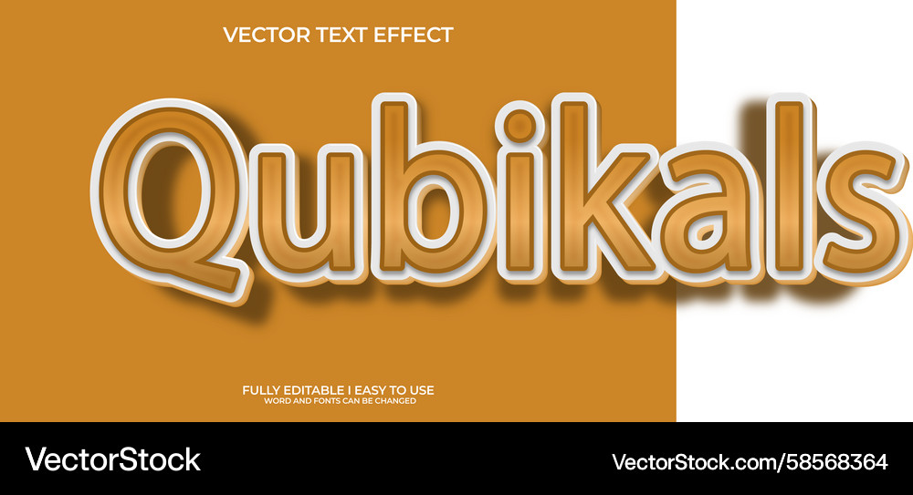 3D Text Effect - Editable Vector Image
