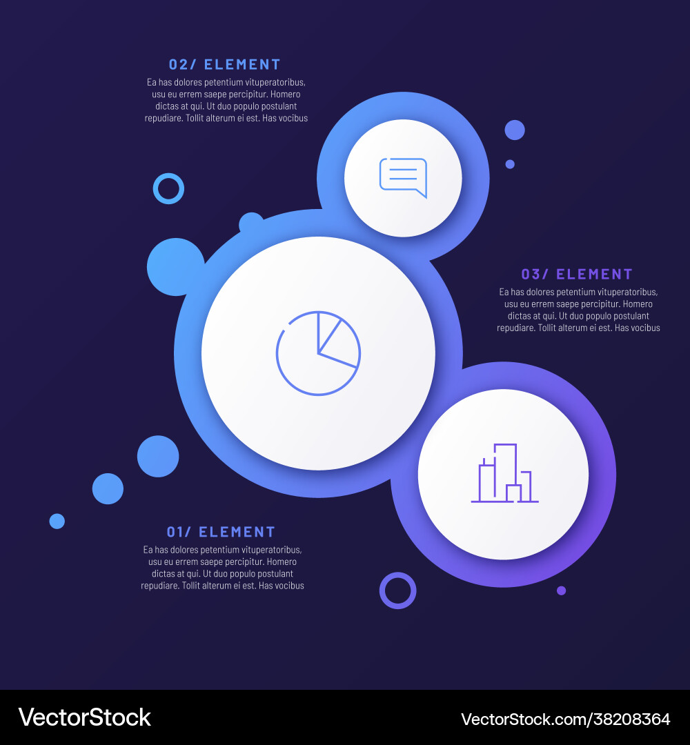 Abstract gradient minimalistic infographic vector image