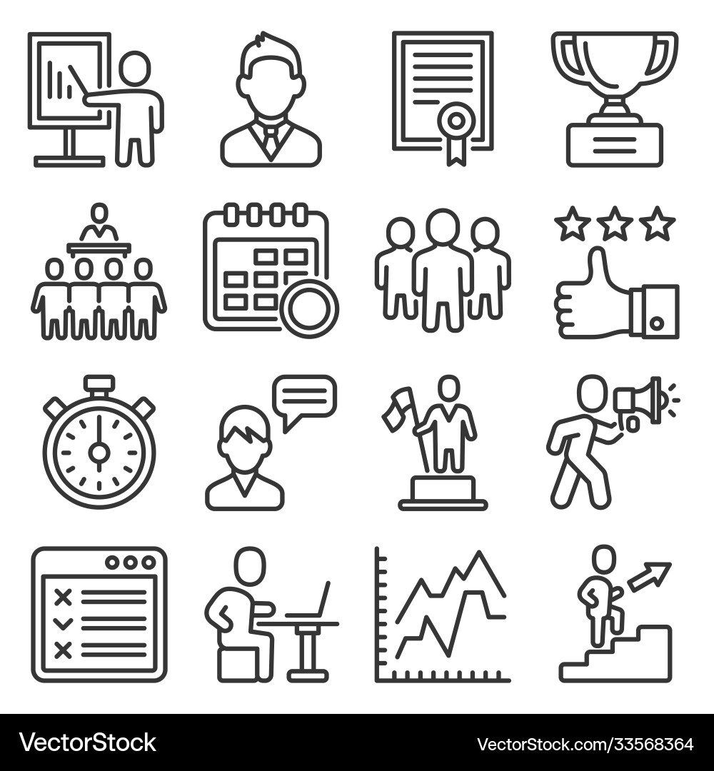 Coach and Instructor Icons Vector Image