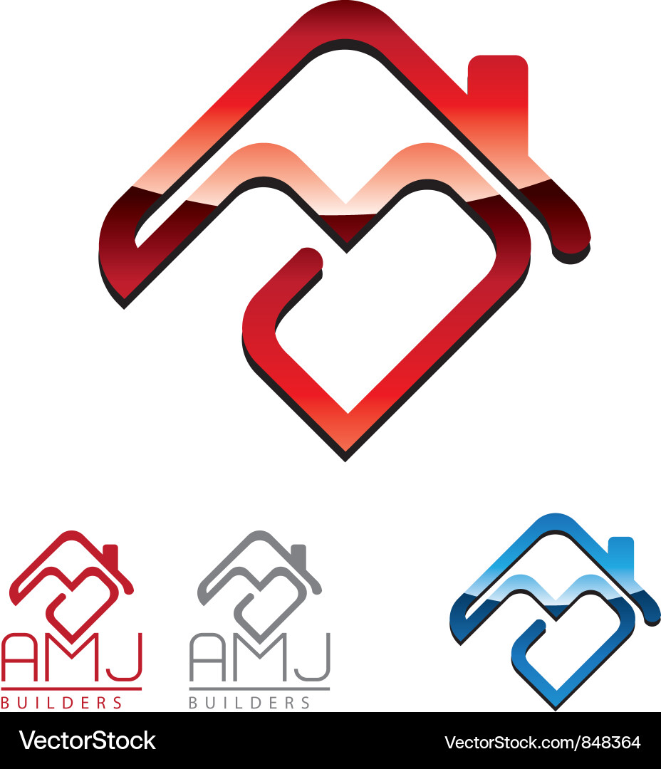 Construction Logo - AMJ Vector Image