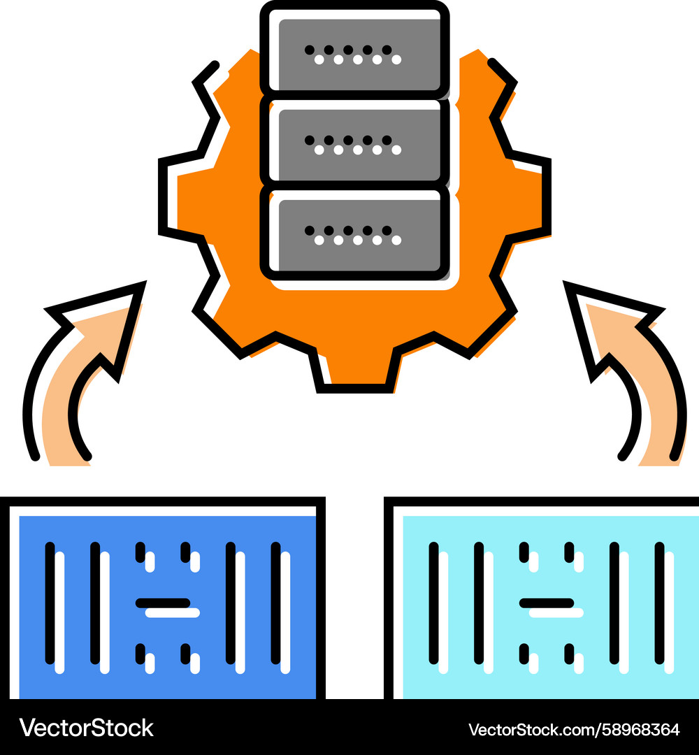 Container Orchestration Data Center Icon Vector Image