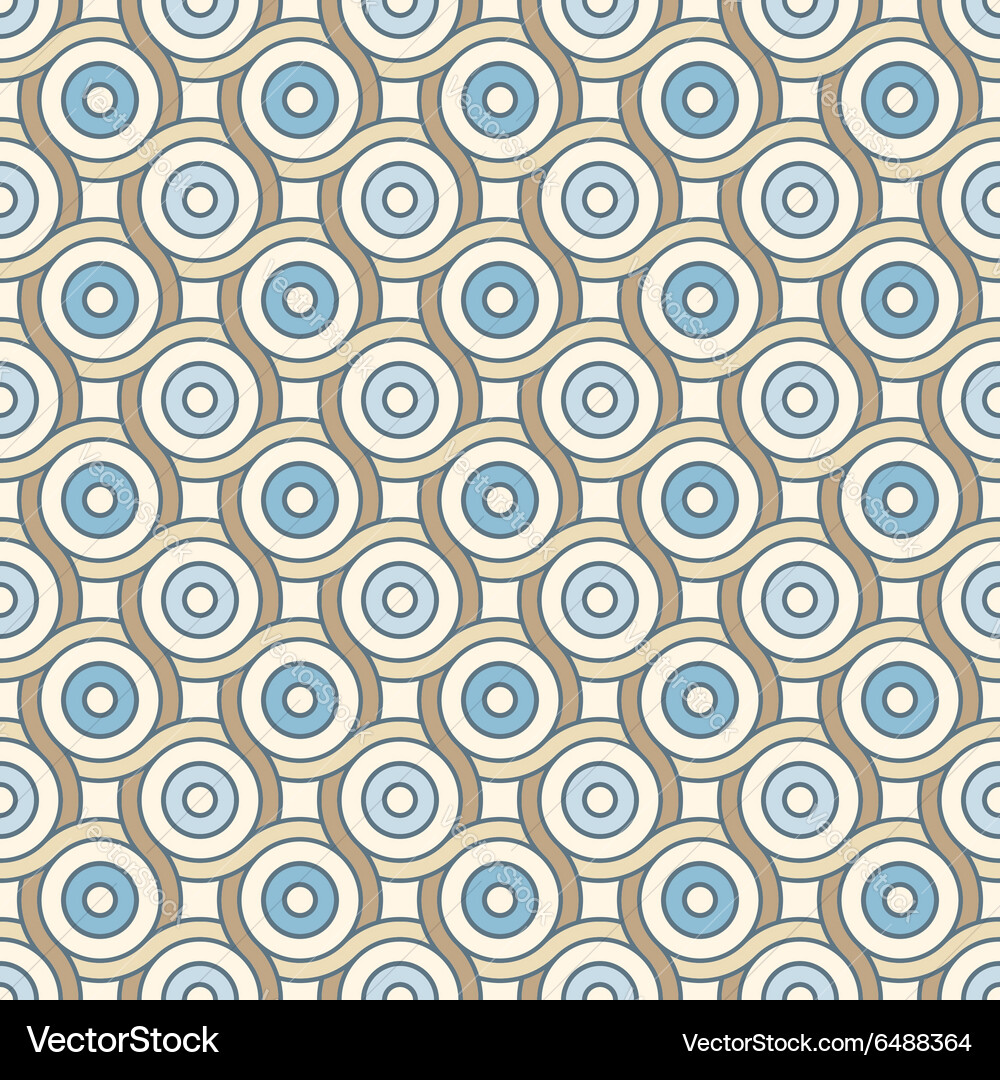 Retro Geometric Pattern with Circles Vector Image