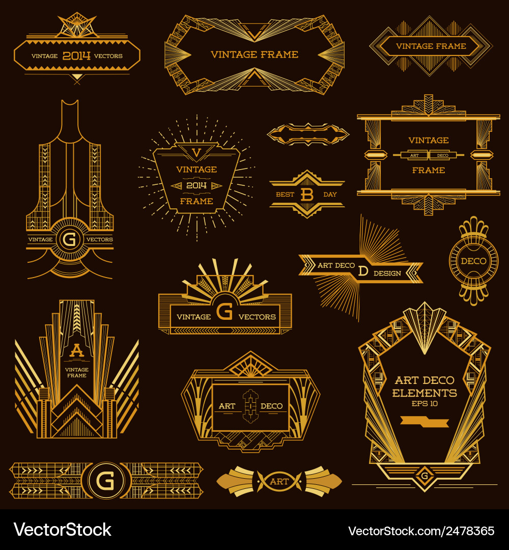 Black and White Art Deco Vector Images (over 35,000)