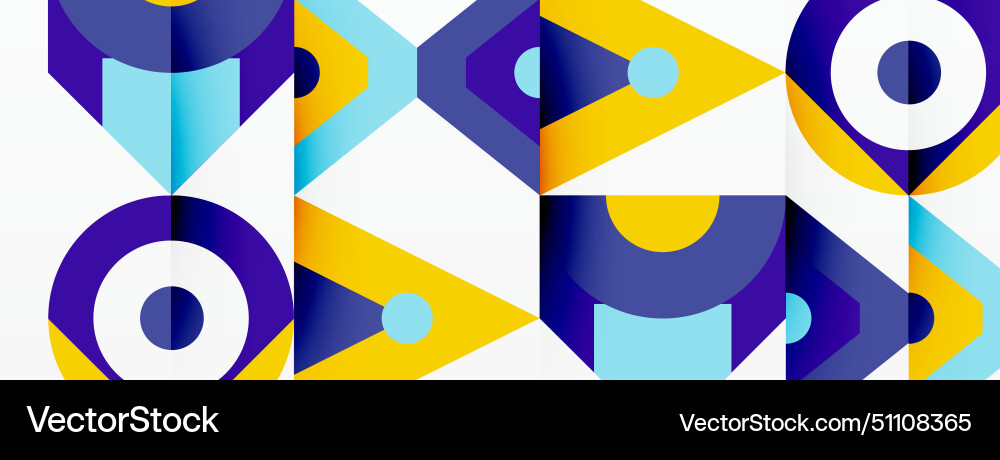 Azure geometric pattern with circles arrows Azure geometric pattern with circles arrows Vector Image